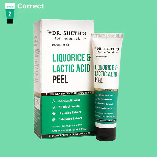 Peel For All Skin types Liquorice & Lactic Acid Peel - 30g Gently Exfoliating AHA Peel